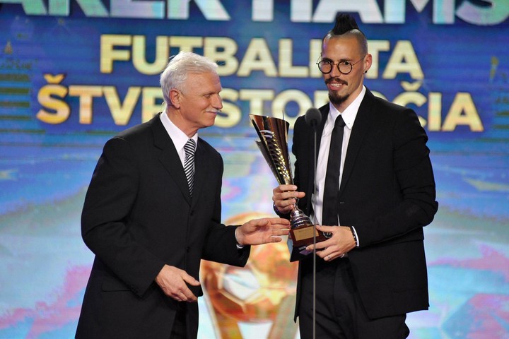 Marek Hamšík najlepším hráčom SR za rok 2017 i štvrťstoročia